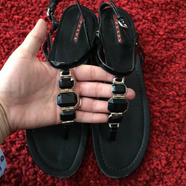 Sandalias Negras Gotrendier Prada 1952936 Sandalias Prada kuPXZi